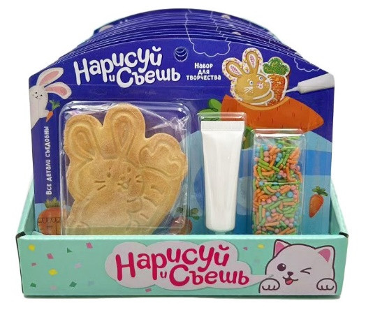 №3 Набор для творчества Нарисуй и съешь "Зайка" (блок 12шт 59г) в Саранске