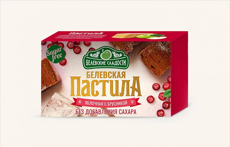  Пастила  200г диетическая с КЛЮКВОЙ, НОВЫЙ ФОРМАТ (4*50г)    в Саранске